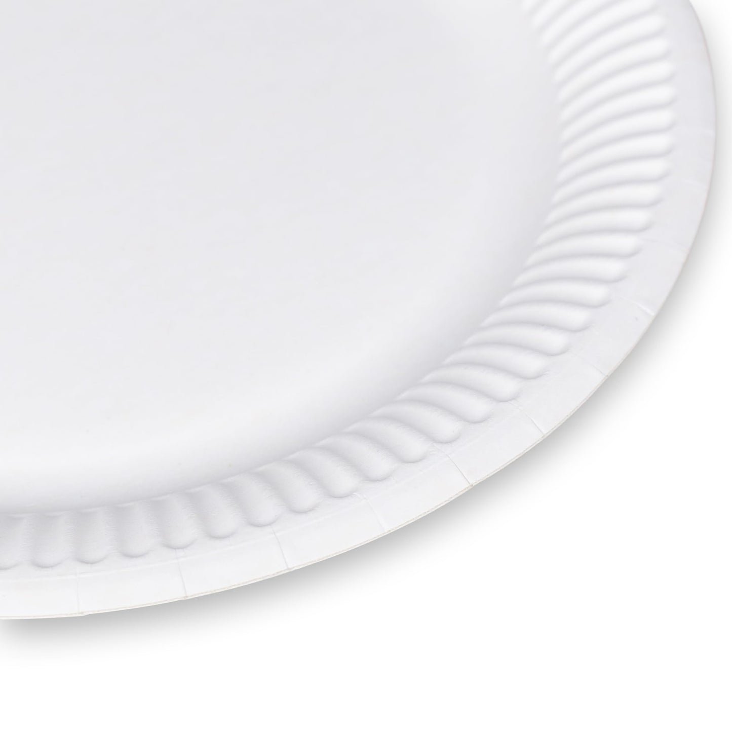 Idena 50160 - Piatto Party Bianco, 200 Pezzi,⌀ 23 cm, Certificato FSC, Piatto di Carta 100% compostabile, per Feste, Barbecue e Picnic
