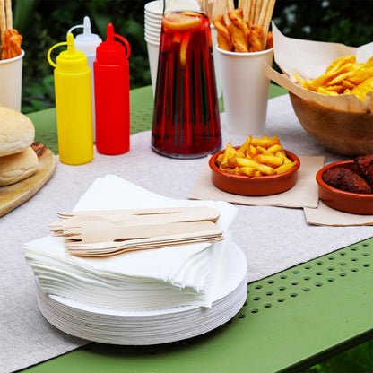 TABLE KIND | x150 | 22 cm | Piatti di carta ecologici per compleanno, stoviglie ecologiche, riciclabili, usa e getta, forniture per feste biodegradabili, compostabili in casa, | Prodotto nell'UE