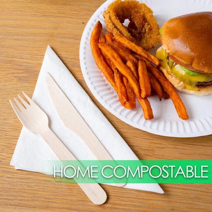 TABLE KIND | x150 | 22 cm | Piatti di carta ecologici per compleanno, stoviglie ecologiche, riciclabili, usa e getta, forniture per feste biodegradabili, compostabili in casa, | Prodotto nell'UE