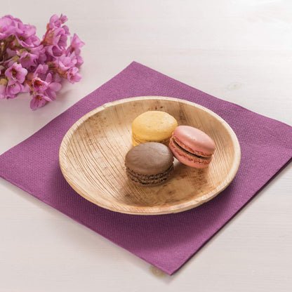 Waipur Piatti in Foglia di Palma Ecologici - 25 Pz Rotondi 15x15 cm - Piccole Stoviglie usa e getta Compostabili Eleganti - Leggeri e Resistenti - Simile al Bamboo e al Legno - Ideale per Feste